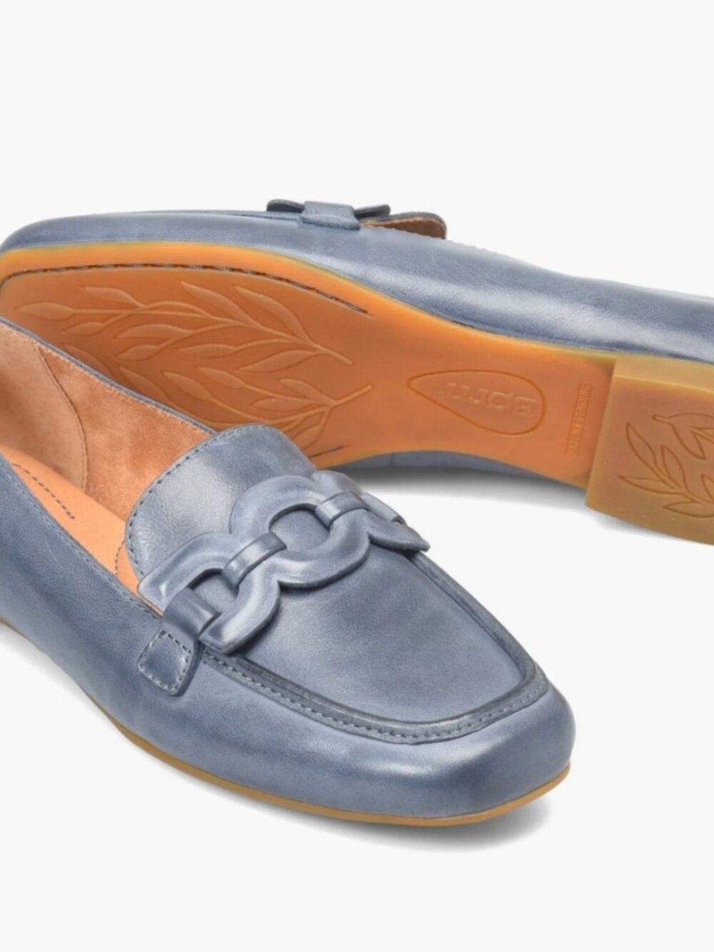 Born Belmont Bit Leather Loafer Navy Women's Sizes Preppy Office Wear